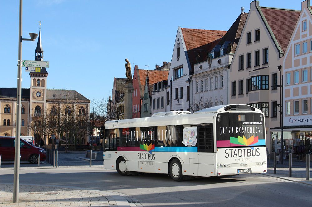 Der Stadtbus in Pfaffenhofen.