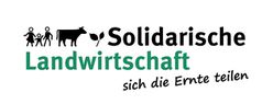 Das Logo der Solidarischen Landwirtschaft mit dem Slogan "sich die Ernte teilen".